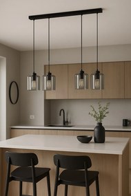 KAJA K-5576 MIRI Fekete Színű Függeszték 4xE27 15W IP20