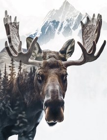 Poszter 68x101cm Szarvas Az erdő szelleme