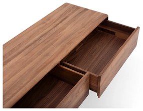 Barna diófa TV-állvány 220x45x45 cm Fawn – Gazzda