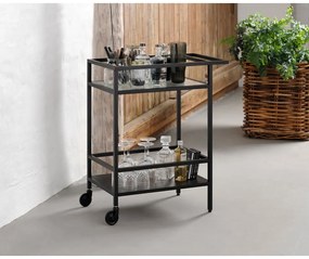 Üveg zsúrkocsi 42x70 cm Bronco – Unique Furniture