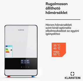 Blaze Flow Elektromos átfolyós vízmelegítő, rozsdamentes acél fűtőelem, LED kijelző, 24 kW