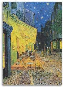 Gario Vászonkép Egy kávézó terasza éjjel - Vincent van Gogh reprodukció Méret: 60 x 90 cm