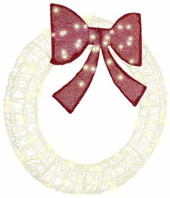 Koszorú 80 LED-del Meleg fehér 90 cm Akril