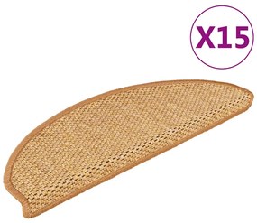 15 db szizálhatású szizálszínű öntapadó lépcsőszőnyeg 65x21x4cm