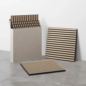 BATH DELUXE 54-060-08-86-12 - KÉSZLET 4x Akusztikus falpanel DANVIKEN 60x60 cm tölgy