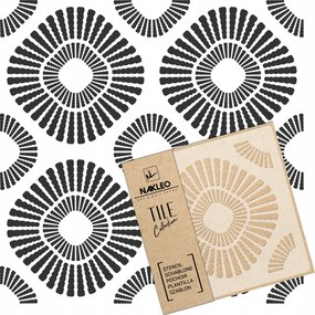 Festősablon Csempe Csempék Többször felhasználható 15x15cm Geometrikus minta Olmos