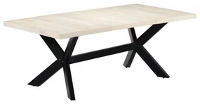 fehér tömör mangófa étkezőasztal 200 x 100 x 75 cm