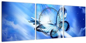 Kép - Pillangó, a remény szimbóluma (órával) (90x30 cm)