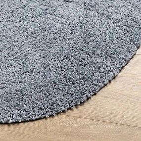 PAMPLONA kék magas szálú bolyhos modern szőnyeg Ø 80 cm