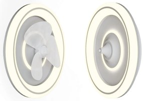 Fehér LED mennyezeti lámpa távirányítóval, ventilátorral Alan – SULION