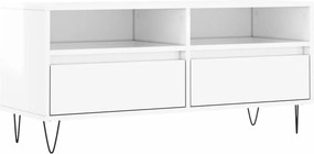 vidaXL magasfényű fehér szerelt fa TV-szekrény 100 x 34,5 x 44,5 cm