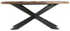 tömör újrahasznosított fa étkezőasztal 180 x 90 x 76 cm