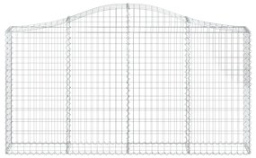 15 db íves horganyzott vas gabion kosár 200x30x100/120 cm