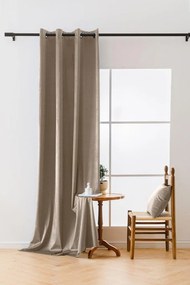 Bézs sötétítő függöny VELVET 140x270 cm Felfüggesztés: Hullámos sínszalag