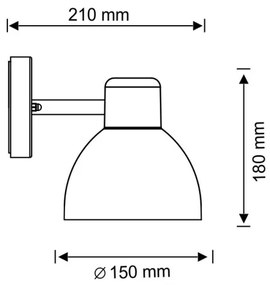 Kültéri fali lámpa ARNE 1xE27/10W/230V IP44