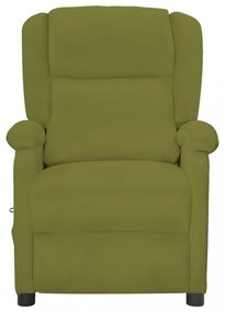 világoszöld bársony masszázsfotel