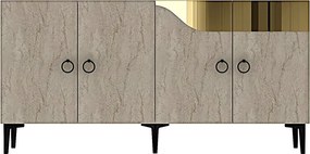 Gama 150 - White, Travertine, Gold