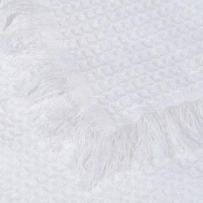 Fehér újrahasznosított pamut ágytakaró 260x280 cm Honeycomb – Ixia