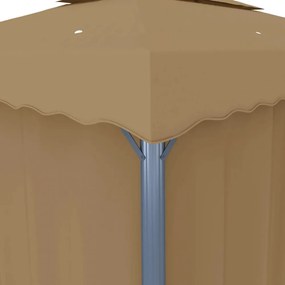 tópszínű alumíniumpavilon függönnyel 3 x 3 m