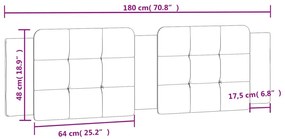 fehér műbőr fejtámla párna 180 cm