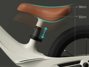 LUNA futóbicikli könnyű vázzal, 2 éves kortól, bézs ELIS design