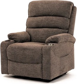 Elektromos TV és Relaxfotel Barna Szörvet Kárpittal. TV-S8348 CRM2