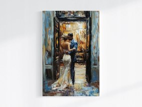 Poszter Pår Romantika Utca Szerelem Elegancia MƱvészet 80x120