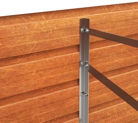 rozsda színű corten acél kerti magaságyás 320 x 80 x 45 cm