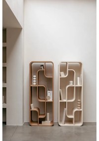 Krémszínű tölgyfa könyvespolc 60x160x35 cm Seven – Zuiver