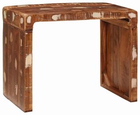 Végasztal 60 x 35 x 45 cm tömör újrahasznosított fa