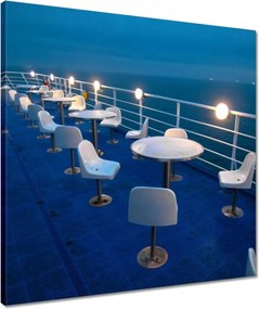 Vászonkép 50x50 Tengerparti kávézó