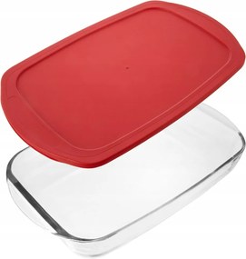 Hőálló üveg edény sütőedény 3,7L