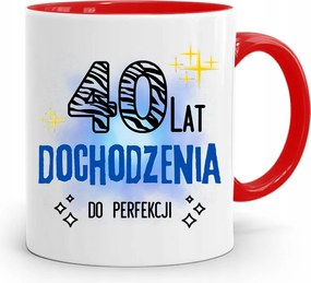 Születésnapra 40 40-es 40-es Piros Ajándék Bögre fényképes nyomtatással