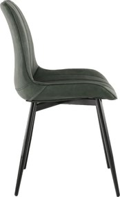Szék, ekobőr zöld/fekete, HAZAL