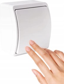 Viplast Kapcsoló Egykapcsolós Hermetikus Falra szerelhető Fehér IP44