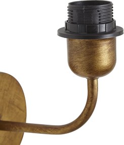 Vintage fali lámpa arany színben, árnyékoló nélkül - Matt