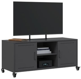 fekete acél TV-szekrény 100,5 x 39 x 43,5 cm