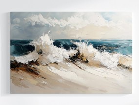 Vászonkép Canvas Tengerész Tájkép Víz Hullámok Vihar 60x40