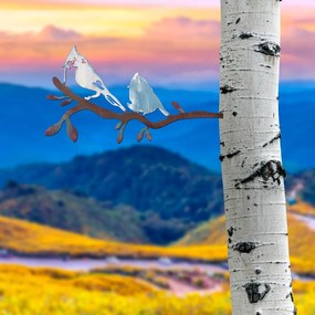 Bird fém kerti dísztárgy, 23×45 cm