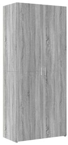 szürke sonoma színű szerelt fa tárolószekrény 80x42,5x225 cm