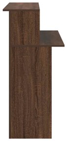 recepciós pult barna tölgyszínű 100x50x103,5 cm szerelt fa