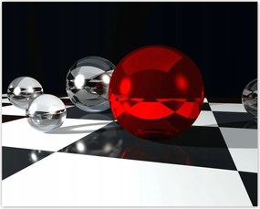 Poszterek 50x40 Golyók a rácson