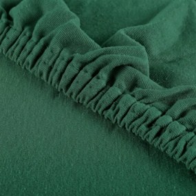 EMI sötétzöld 100% pamutjersey gumis lepedő, Gyerek lepedő 60x120