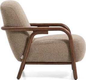 Szürkésbarna zsenília fotel Sylo – Kave Home