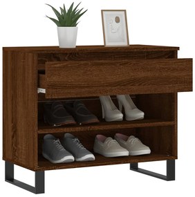 vidaXL barna tölgy színű szerelt fa cipősszekrény 70x36x60 cm