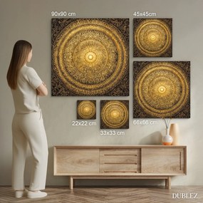 DUBLEZ | Fából készült arany mandala - Dharma