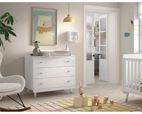 Fehér gyerek komód pelenkázó feltéttel 100x100x74 cm Billy – Vipack
