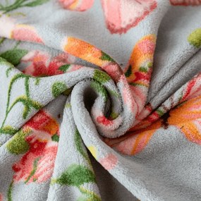 Mikroplüss ágyneműhuzat RÓZSASZÍN PILLANGÓ szürke Ágyneműhuzat mérete: 70 x 80 cm | 140 x 200 cm