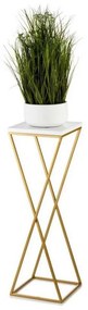 HowHomely LOFT virágtartó állvány 70x24 cm arany/fehér DD0333