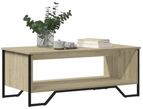 Sonoma tölgy színű szerelt fa dohányzóasztal 100 x 51 x 40 cm